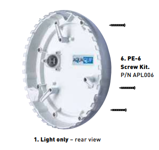 AQUAQUIP PE-6 SCREW KIT FOR MOUNTING BRACKET